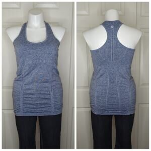 Athleta Fastest Track heather blue seamless racerback tank sz XL